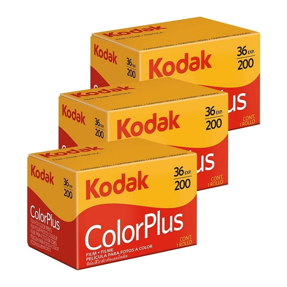 Kodak ColorPlus 200 Color Negative Film ISO 200 35mm Roll Film 36 Exposures 3 Pk