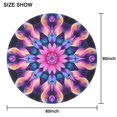 thumbnail image 6 of Colorful Tie Dye Mandala Pattern Round Tablecloth 60"x60",Wrinkle Wipeable Table Cloth for Kitchen Dining Room Picnic Patio Party, 6 of 6