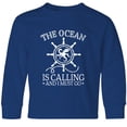 thumbnail image 3 of Inktastic Ocean is Calling Cute Nautical Octopus Long Sleeve Youth T-Shirt, 3 of 5