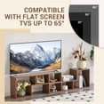 thumbnail image 3 of PAPROOS TV Stand for 65 Inch TV, Modular L Shaped TV Stand, Adjustable Entertainment Center with 6 Open Shelves, Wood Grain Media Console for Living Room Bedroom, Brown, 3 of 10