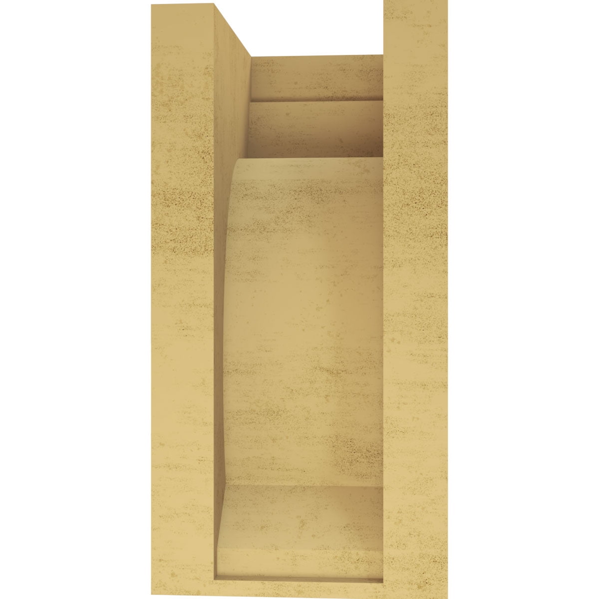 7"W x 7"D x 14"H Wide Emerson Rough Cedar Woodgrain TimberThane Corbel, Primed Tan