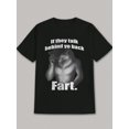 thumbnail image 3 of Camiseta de hombre con estampado de lobo: cita "Si hablan detrás de ti, Petrard", manga corta, algodón, ropa informal de verano, lavable a máquina, camiseta divertida, camiseta deportiva de ocio., 3 of 6