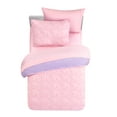 thumbnail image 6 of Your Zone Kids Pink and Purple Reversible Quilt Set with Pink Sheets, Unicorn, Twin, 5 Piece, Microfiber Polyester, 6 of 18