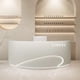 thumbnail image 3 of Beauty Salon Reception Desk Modern Cashier Table Counter Restaurant Checkout Cabinet Console Comptoir Caisse Office Furniture My Lux Decor Round, 3 of 5