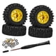 thumbnail image 4 of 4 piezas 1/30 RC Car Wheels and Tires Accessories Robusto Coche RC de alto rendimiento Oro, 4 of 9