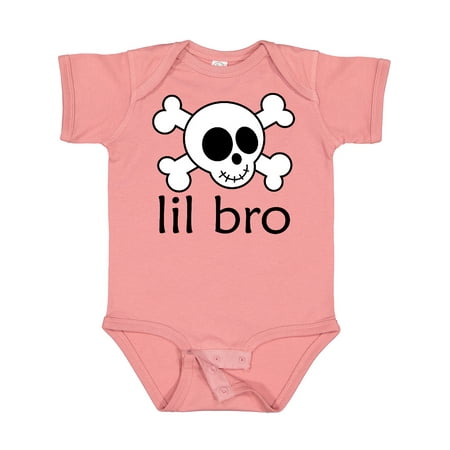 

Inktastic Little Bro Skull Gift Baby Boy Bodysuit