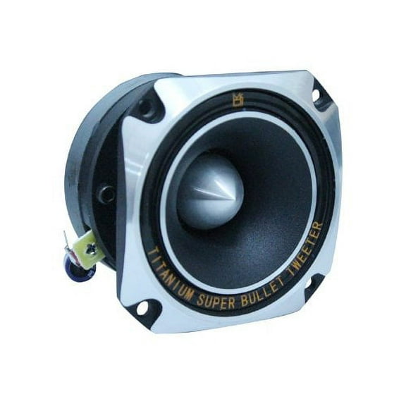 Mr. Dj HDT700S 3.5-Inch Titanium Bullet High Compression Tweeter with 10 Ounce Ferrite Magnet (Chrome)