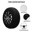 thumbnail image 2 of Logiee Halloween Tartan Plaid Print Spare Tire Cover, Universal Wheel Protectors,Waterproof Dust-Proof UV Sun Wheel Tire Cover,Fit for SUV, RV, Travel Trailer, Truck-17 inch, 2 of 6