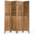 thumbnail image 1 of Costway 4 Panel Folding Privacy Room Divider Screen Home Furniture 5.6 Ft Tall Brown, 1 of 10