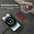 thumbnail image 6 of Allytechgroup for iPhone 13 Pro Max Phone Case with Card Holder [Compatible with Magsafe Wireless Charging] Slim PU Leather Magnetic Wallet Back Flip Case Soft TPU Bumper Shockproof Cover, Winered, 6 of 7