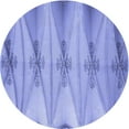 thumbnail image 1 of Ahgly Company Indoor Round Patterned Jeans Blue Area Rugs, 5' Round, 1 of 6