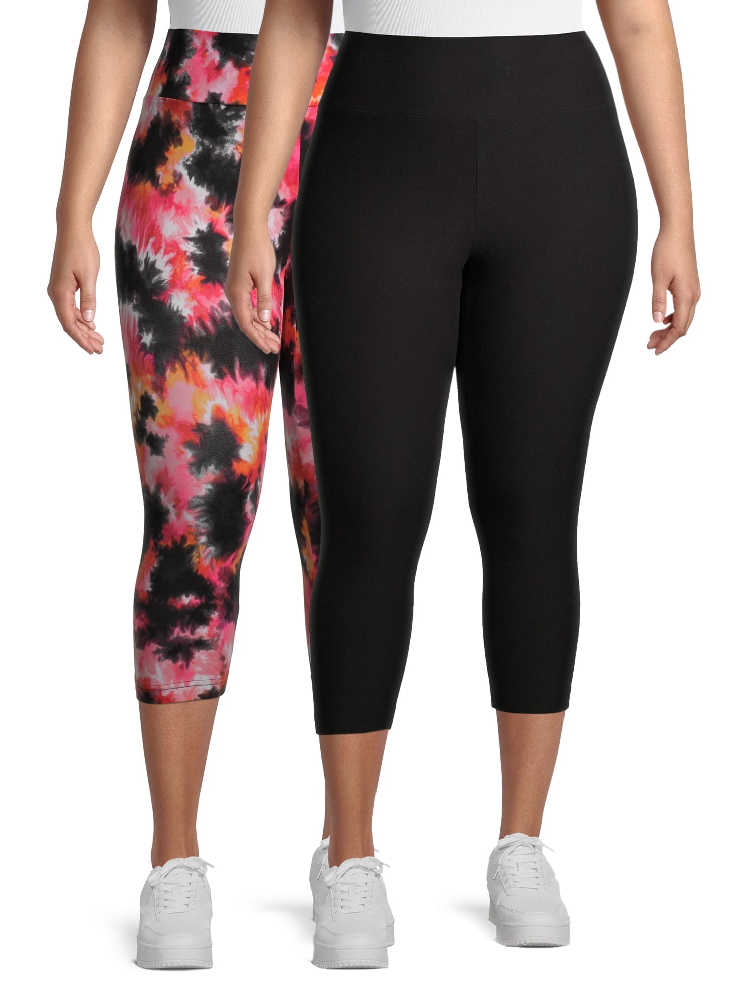 Tie-Dye Capri Leggings, 2-Pack Bundle 
