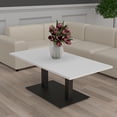 thumbnail image 2 of Harmon Series 5Ft Small Rectangular Coffee Table Square Metal Base, 2 of 7