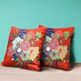 thumbnail image 4 of Amrita Sen Friendship Bouquet Indoor/Outdoor Pillow with Removable Cover in Red Pink Green Blue16x16, 4 of 5