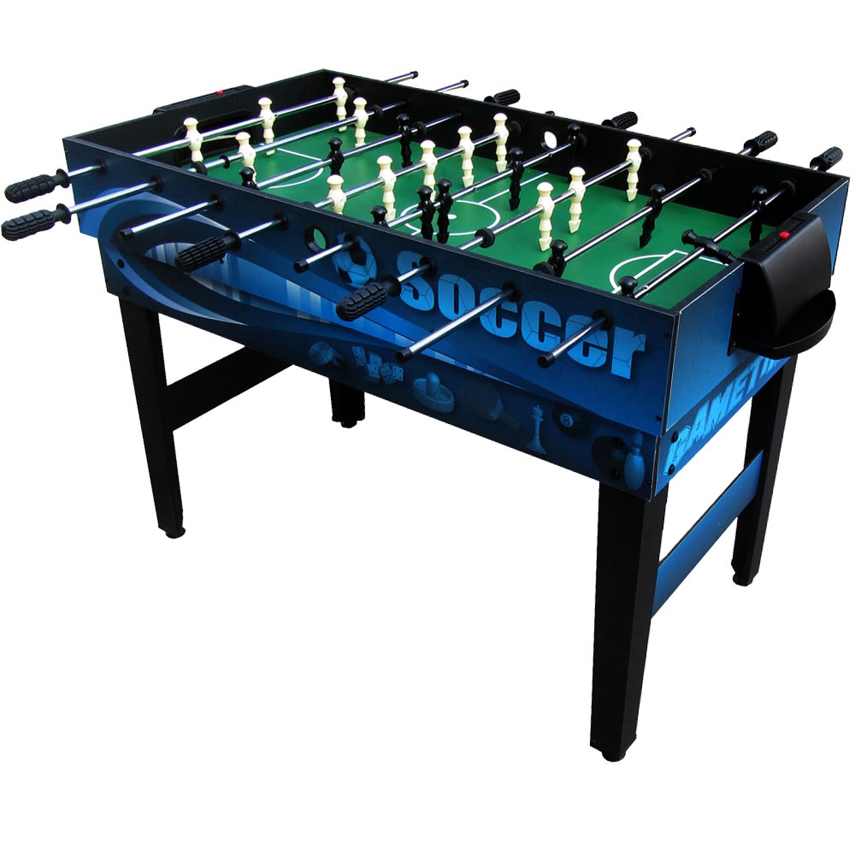 Sunnydaze 10-in-1 Game Table - Combination Multi-Game Table with Billiards,  Push Hockey, Foosball, Ping Pong, and More - 49.5-Inch - Classic Wood