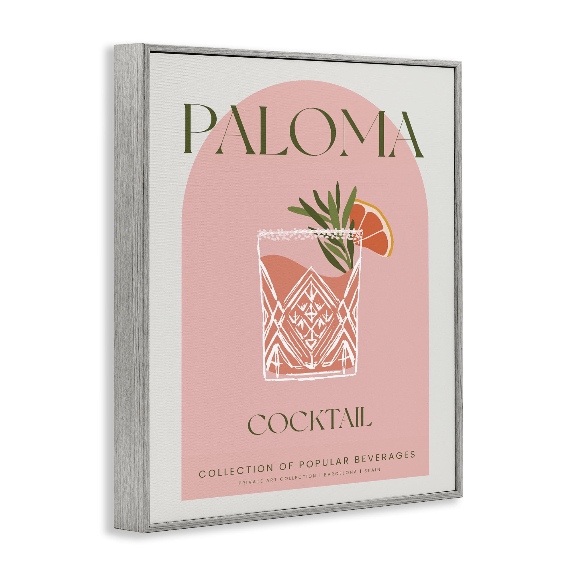 Stylish Retro Paloma Gray Framed Giclee Art, design by Lil' Rue