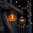 thumbnail image 4 of Eespoir Halloween LED String Lights, 1.5M Pumpkin Skull Spider Shapes, Warm Glow, Battery Operated, 2 AA Not Included, Indoor Halloween Home Party Light Decor, 4 of 6
