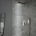 thumbnail image 5 of Boyel Living 10 inches Shower System Wall Mount 3-Function Single Shower Rain System Handheld Shower Brushed Nickel, 5 of 10