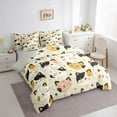 thumbnail image 3 of Manfei Kawaii Kitten Kids Bedding Comforter Set 7pcs, Dreamy Stars Galaxy Queen Bedding Sets, Cartoon Cat Animal Theme Reversible Queen Sheet Sets, Ultra Soft Bedroom Decor, 3 of 7