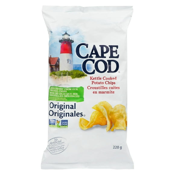 Cape Cod Reduce Fat Original Kettle Cooked Potato Chips, 220 g