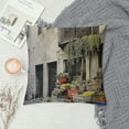 thumbnail image 2 of ONETECH Decorative Throw Pillow Covers Soft Square City Napoli Naples Italy Old Streets Small Artistic Vintage Italian Market Architecture Backstreet Pillowcase Cushion Cover for Couch Chair Bed, 2 of 5