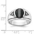 thumbnail image 3 of 14K White Gold Ring Band Men's Only Onyx Black 4 to 11 mm (tapered), Size 6, 3 of 3