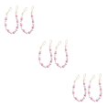 thumbnail image 4 of mmirethe Ensemble Tendance de 2 Tiebacks de Rideaux de Perles de Bois d'Inspiration Boho Rideaux Rose 52cm 3Set, 4 of 6