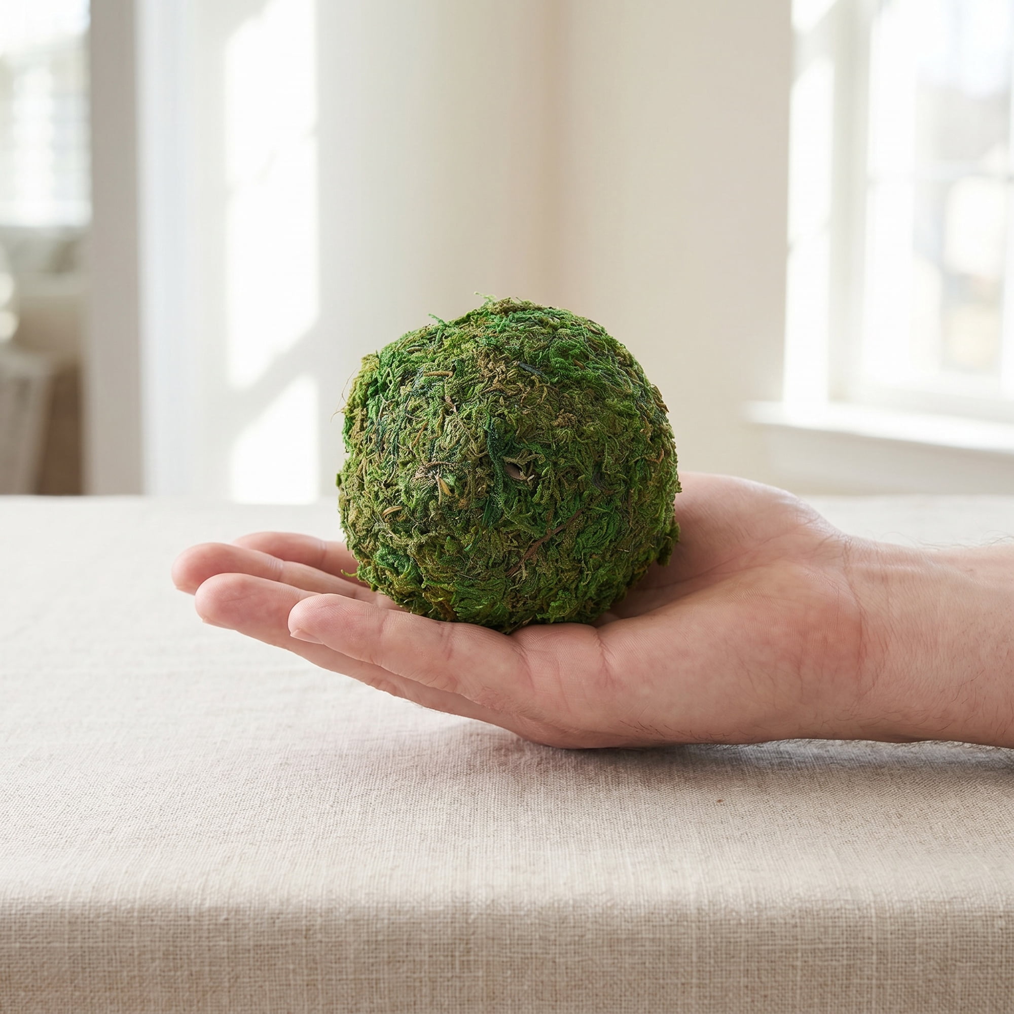 Unique Bargains 10Pcs Artificial Moss Balls for Bowl Fillers Spheres Green 3.1"x3.1"x3.1"