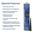 thumbnail image 2 of Polymix High build Fast Curing 1K Polyurethane Elastic Adhesive and Sealant PVC-free and Odorless (12, Black), 2 of 9