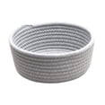 thumbnail image 4 of Cesta de almacenamiento tejida, cesta tejida de mesa, contenedor de diseño nórdico, decoración portátil, organizador de artículos diversos, caja de Gris claro, 4 of 8