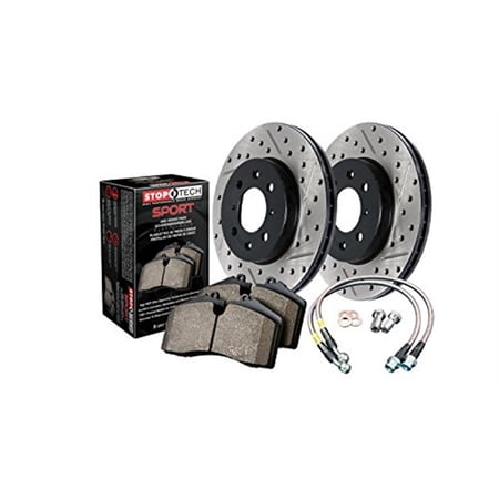 Sport Brake Kit Front; Drilled/Slotted