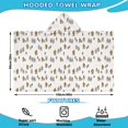 thumbnail image 2 of White Bigfoot and Tree Pattern Hooded Bath Towel，60"x35" for Ages 3 To 12 Kids, Quick Dry Lightweight Soft Microfiber Hood Beach Towel Cover Up for Kids, 2 of 7