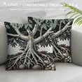 thumbnail image 3 of Creowell Manihot Esculenta Hand Drawn Throw Pillow Cover Cassava Root Tuber Slice and Leaves Farm Durable Pillow Covers for Living Room Sofa Indoor Home Decor White, 3 of 5