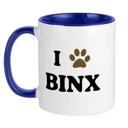 

CafePress - Binx Paw Hearts Mug - Ceramic Coffee Tea Novelty Mug Cup 11 oz