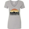 thumbnail image 3 of Inktastic Albuquerque New Mexico Skyline Women's V-Neck T-Shirt, 3 of 5