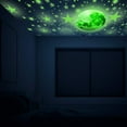 thumbnail image 6 of 1086Pcs Glow in The Dark Stars, Glow in The Dark Moon for Ceiling Planets Space Wall Stickers Solar System Galaxy Wall Decals for Boys Bedroom Living Room Decoration (Green), 6 of 7