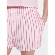Joyspun Womens Woven Pajama Boxer Shorts, 3 Inseam, Sizes XS-3X