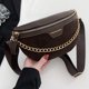 thumbnail image 3 of Riñonera Bolso de cintura a la moda para mujer, bolso de pecho de cuero PU, bolso de viaje para mujer (café), 3 of 8