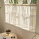 thumbnail image 1 of Cortinas con Cenefa para Ventana de Cocina | Cortinas Cortas Opacas con Bolsillo para Barra | Tela de Poliéster Beige | 100 X 45 Cm | 1 Unidad, 1 of 7