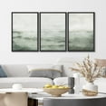 thumbnail image 4 of IDEA4WALL Framed Canvas Print Wall Art Set of 3 Pastel Abstract Sage Green Minimalist Pattern Nature Wilderness Modern Art Decorative Neutral Artwork for Home Decor - Black 16"x24"x3, 4 of 5