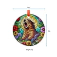 thumbnail image 5 of Funny groundhog scream GLASS Suncatcher Hanging, groundhog meme, wildflowers suncatcher hanging, weirdcore idea home decor, Ornament 2025, Holiday Decoration, 2025, Holiday, 5 of 5