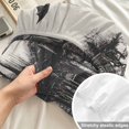 thumbnail image 4 of Twin XL Size Fitted Sheet Set - Grey Halloween 2 Piece Bedding Sets 16" Deep Pocket Fitted Sheet with 1 Pillowcases, Castle Bat Vintage Bare Trees Brushed Microfiber Hotel Luxury Bed Sheets, 4 of 9