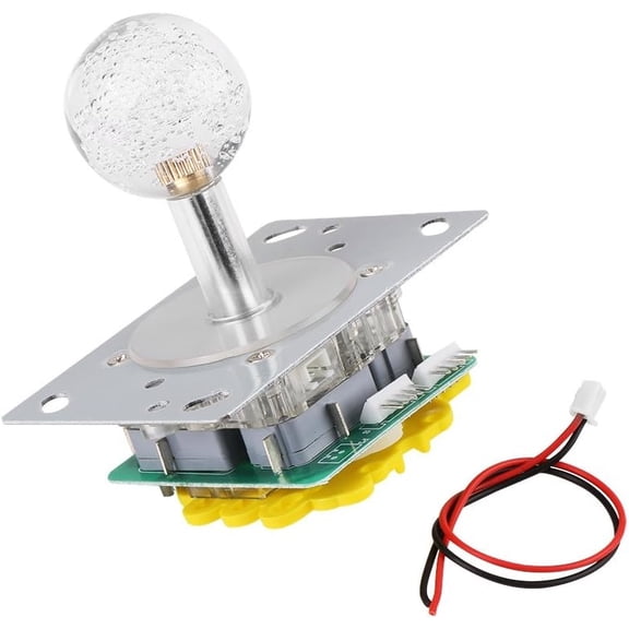 LED Arcade Illuminated Joystick,LED Colorful Illuminated Joystick Switchable from 4 to 8 Way Operation for Arcade Game For Arcade game for Video Game Arcad