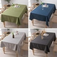 thumbnail image 3 of Cterwk Linen Tablecloth Rectangle Washable Table Cloth for Dining, Parties, Holidays, Picnic, 39" x 63", 3 of 6