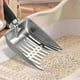 thumbnail image 3 of Cat litter scoop, shovel, rubber grip, metal scoop, hollow, poop sieve, ergonomic metal silver, 3 of 5