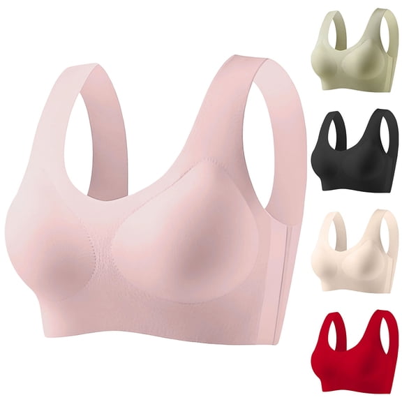 Naittoop Seamless Mastectomy Bra Women Full Coverage Wireless Post-Surgery Bra for Silicone Breast Inserts