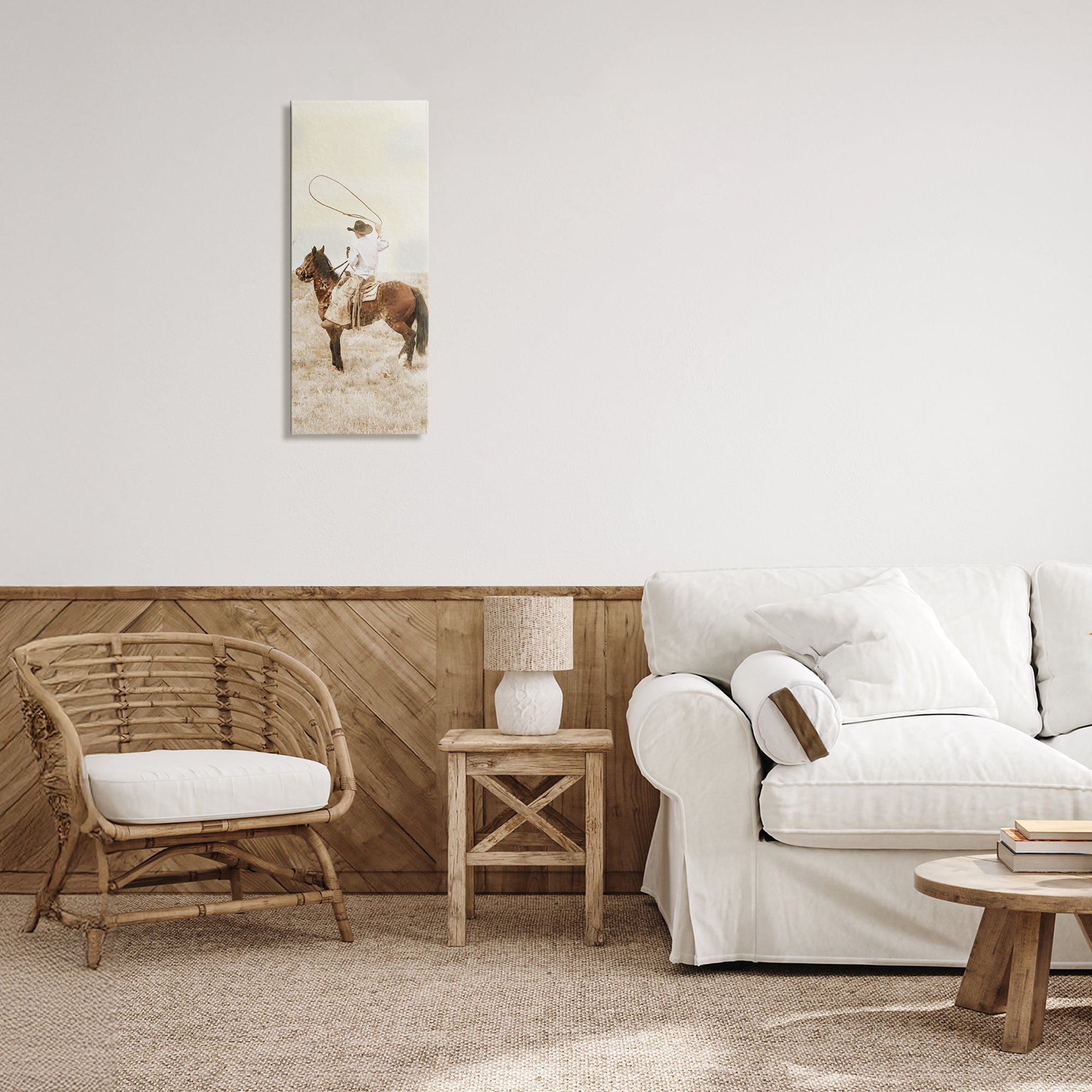 Stupell Industries Wrangling Cowboy Lasso Canvas Wall Art, design by Marcus Prime
