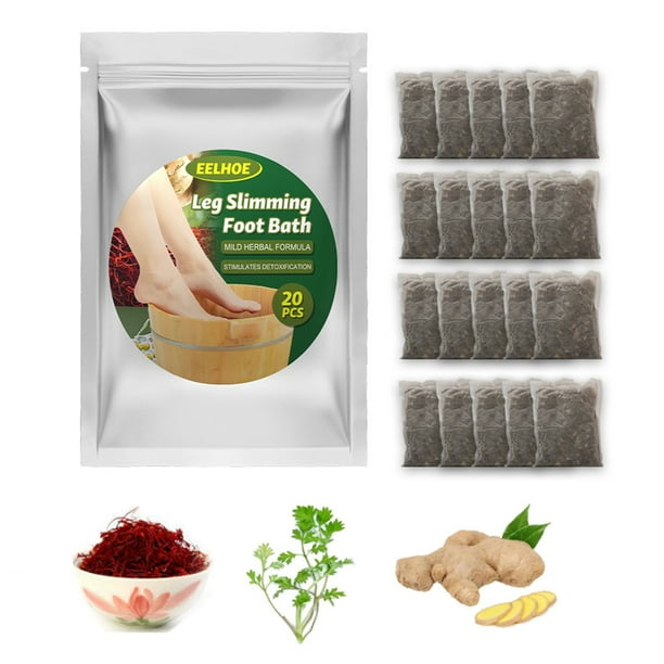 Foot Bath Bag Drainage Ginger Foot Soak Leg Slimming Foot Bath, Natural