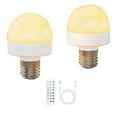 thumbnail image 1 of Bombillas recargables con control remoto - Bombilla E26 a pilas para apliques de pared y lámparas colgantes sin cableado, 1 of 5
