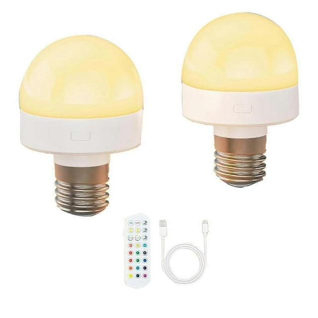 Bombillas recargables con control remoto - Bombilla E26 a pilas para apliques de pared y lámparas colgantes sin cableado